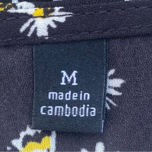 CAbi Daisy Print 2 Piece Dress/Topper/Duster Black & White M Limited-Edition - Picture 12 of 14